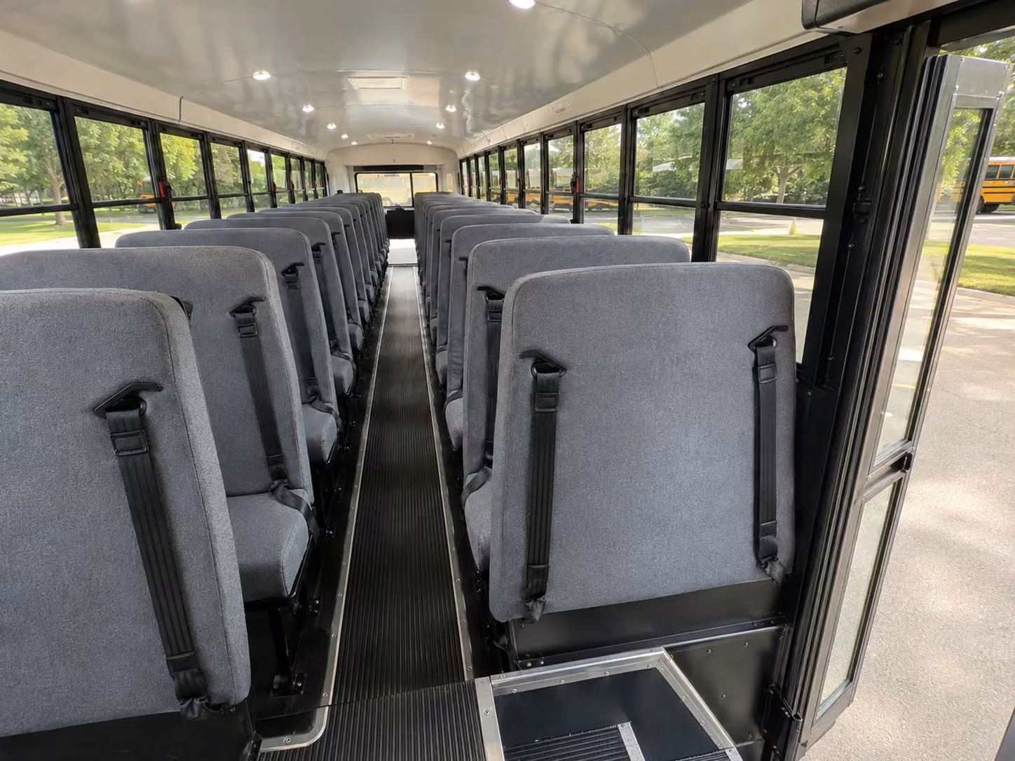 school bus inside
